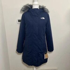 NWT $350 The North Face Womens Summit Navy 600‎ DryVent Down Faux Fur Parka 3X